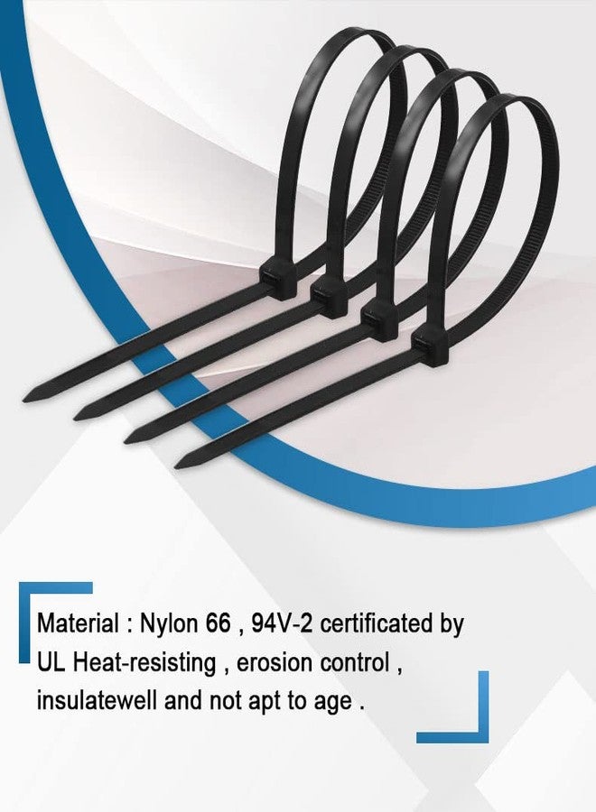 LEYDEN® (100 Piece, 150 x 2.5 MM (6 Inch), 1 Pack Of 100) Self Locking Nylon Cable Ties, Cable Straps Zip Wire Organizer Tie, UV Protected, Halogen Free Black - Image 4